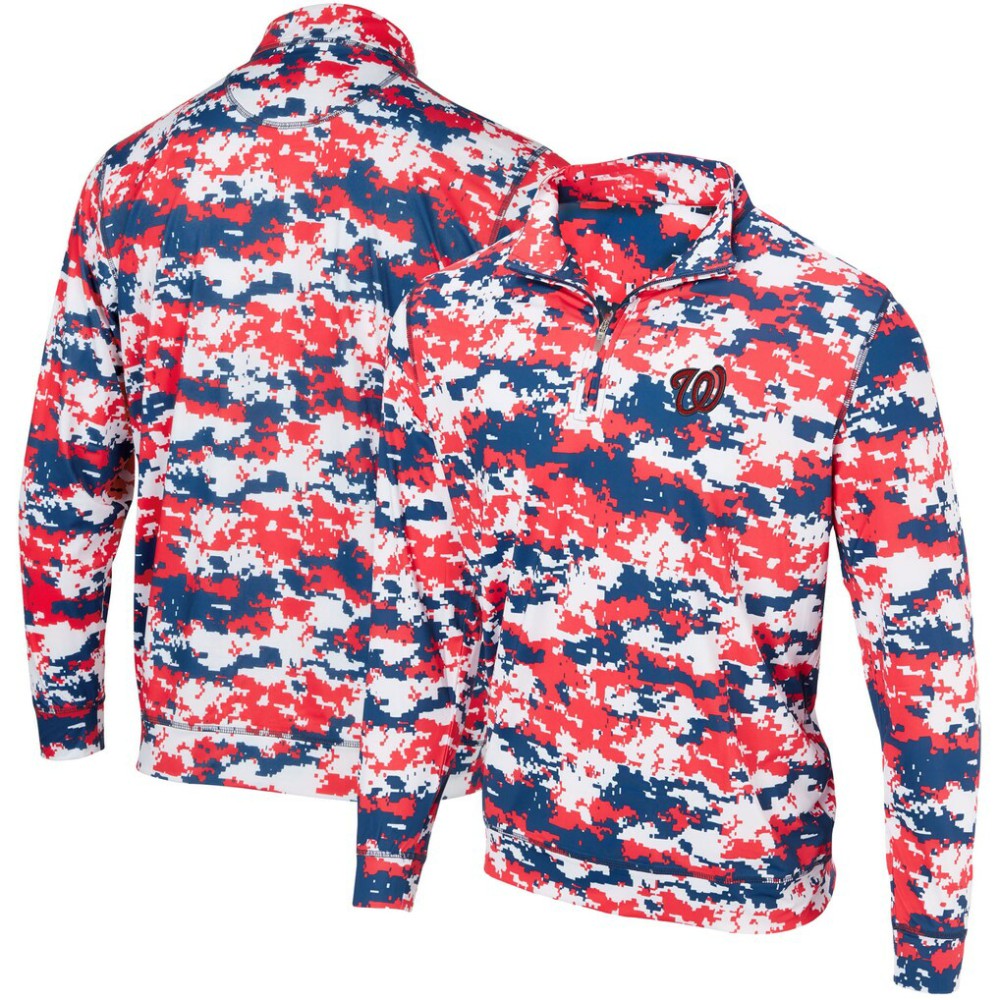 Washington Nationals Digital Camo Performance Quarter-Zip Pullover Jacket Online