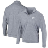 New York Yankees Peached Marled Yarn Quarter-Zip Pullover Jacket Sale