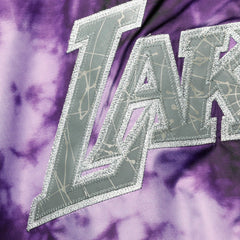 Mitchell & Ness Los Angeles Lakers Women's Galaxy Sublimated Windbreaker Pullover Full-Zip Hoodie Purple