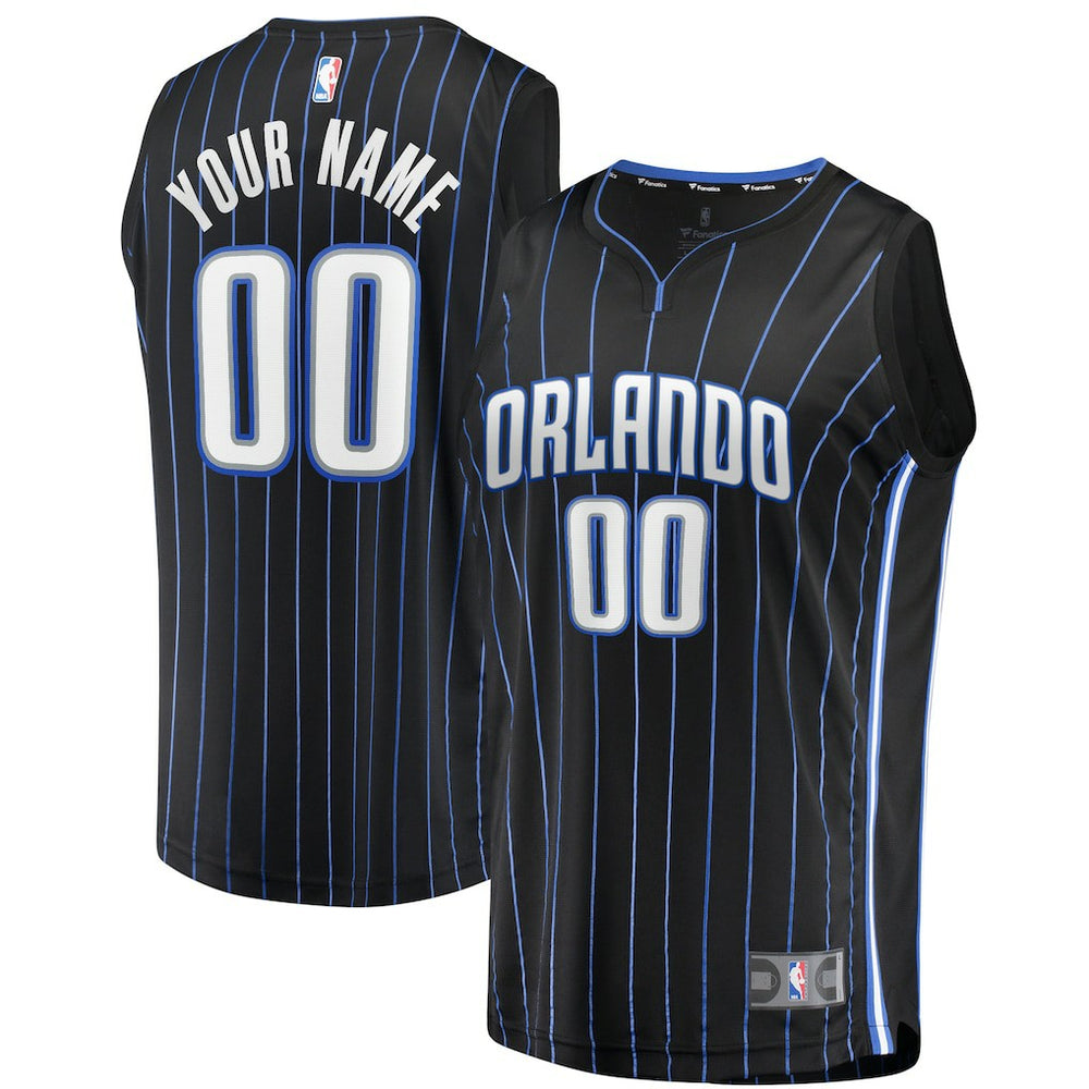 Fanatics Orlando Magic Youth Fast Break Replica Custom Jersey Black Icon Edition