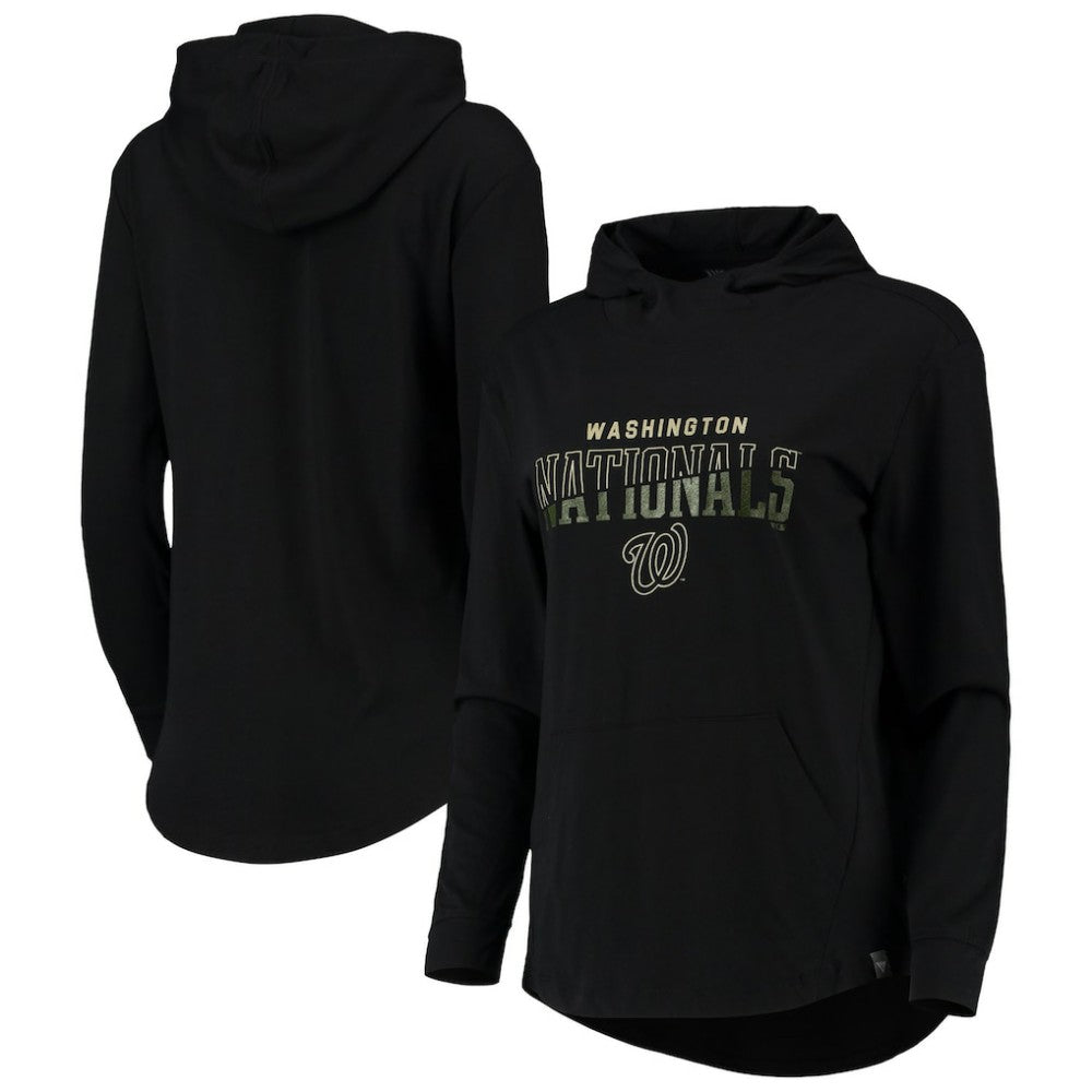Washington Nationals Levelwear Women's Vivid Scuba Neck Pullover Hoodie Discount