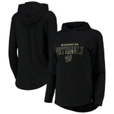 Washington Nationals Levelwear Women's Vivid Scuba Neck Pullover Hoodie Discount