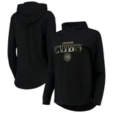 Chicago Cubs Levelwear Women's Vivid Scuba Neck Pullover Hoodie Sale