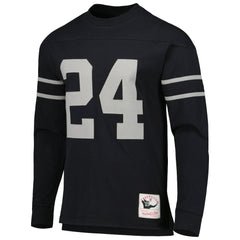 Charles Woodson Oakland Raiders Retired Player Name & Number Long Sleeve Top - Black - Mitchell & Ness