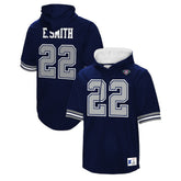 Emmitt Smith Dallas Cowboys Retired Player Mesh Name & Number Hoodie T-Shirt - Navy - Mitchell & Ness