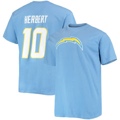 Justin Herbert Los Angeles Chargers Big & Tall Player Name & Number T-Shirt - Powder Blue - Fanatics