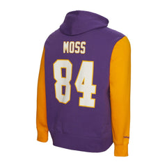Randy Moss Minnesota Vikings Retired Player Name & Number Pullover Hoodie - Purple - Mitchell & Ness