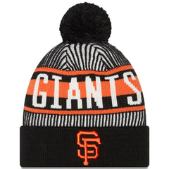 San Francisco Giants New Era Striped Cuffed Knit Hat with Pom Discount