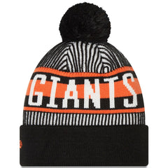 San Francisco Giants New Era Striped Cuffed Knit Hat with Pom Discount