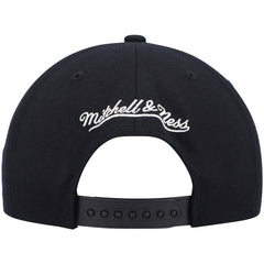 Mitchell & Ness Philadelphia 76ers Hardwood Classics Script 2.0 Snapback Hat Black