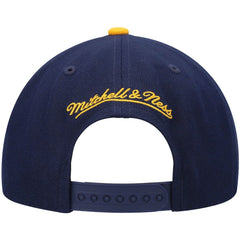 Mitchell & Ness Golden State Warriors Hardwood Classics Team Two-Tone 2.0 Snapback Hat Navy/Gold