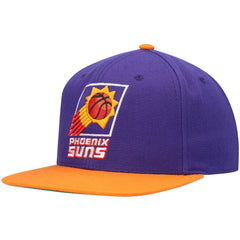 Mitchell & Ness Phoenix Suns Hardwood Classics Team Two-Tone 2.0 Snapback Hat Purple/Orange