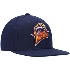 Mitchell & Ness Golden State Warriors Hardwood Classics Team Ground 2.0 Snapback Hat Navy