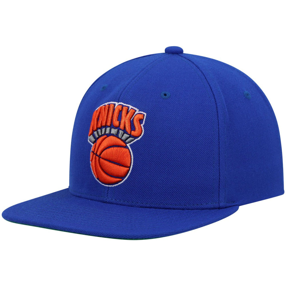 Mitchell & Ness New York Knicks Hardwood Classics Team Ground 2.0 Snapback Hat Blue