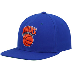 Mitchell & Ness New York Knicks Hardwood Classics Team Ground 2.0 Snapback Hat Blue