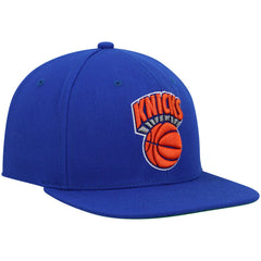 Mitchell & Ness New York Knicks Hardwood Classics Team Ground 2.0 Snapback Hat Blue