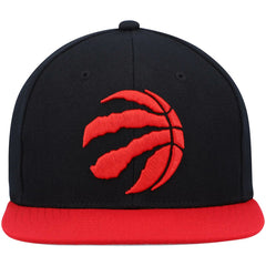 Mitchell & Ness Toronto Raptors Team Two-Tone 2.0 Snapback Hat Black/Red