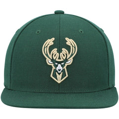 Mitchell & Ness Milwaukee Bucks Ground 2.0 Snapback Hat Hunter Green