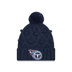 Tennessee Titans New Era Women's Toasty Cuffed Knit Hat with Pom - Navy - NFL