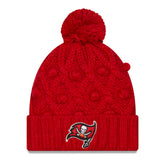 Tampa Bay Buccaneers New Era Women's Toasty Cuffed Knit Hat with Pom - Red - NFL