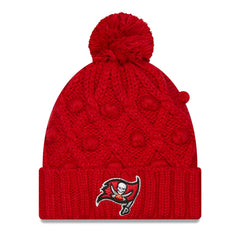 Tampa Bay Buccaneers New Era Women's Toasty Cuffed Knit Hat with Pom - Red - NFL