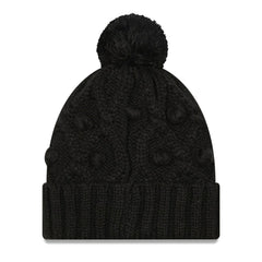 Pittsburgh Steelers New Era Women's Toasty Cuffed Knit Hat with Pom - Black - NFL