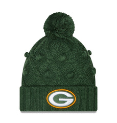 Green Bay Packers New Era Women's Toasty Cuffed Knit Hat with Pom - Green - NFL