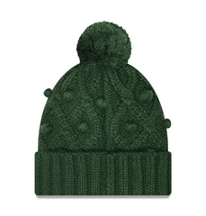 Green Bay Packers New Era Women's Toasty Cuffed Knit Hat with Pom - Green - NFL