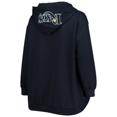 Tampa Bay Rays Women's Plus Size Lace-Up V-Neck Pullover Hoodie Discount