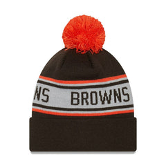 Cleveland Browns New Era Preschool Repeat Cuffed Knit Hat with Pom - Brown - NFL