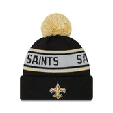 New Orleans Saints New Era Preschool Repeat Cuffed Knit Hat with Pom - Black - NFL