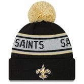 New Orleans Saints New Era Youth Repeat Cuffed Knit Hat with Pom - Black - NFL
