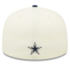Dallas Cowboys New Era 2022 Sideline 59FIFTY Fitted Hat - Cream/Navy - NFL