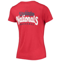 Washington Nationals New Era Women's 2-Hit Front Twist Burnout T-Shirt Sale
