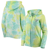 Chicago Cubs New Era Women's Tie-Dye Full-Zip Hoodie Discount