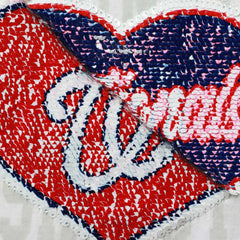 Washington Nationals New Era Girls Youth Flip Sequin Heart Crop Top Outlet
