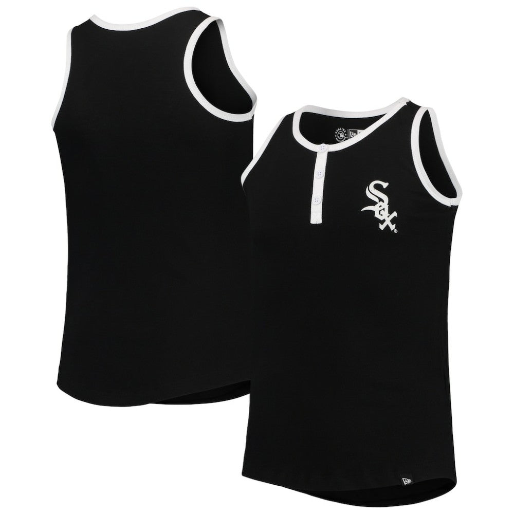 Chicago White Sox New Era Girls Youth Henley Tank Top Online