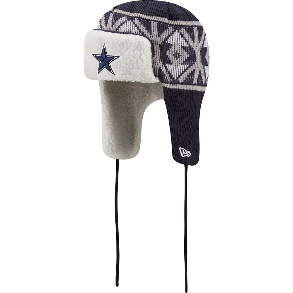 Dallas Cowboys New Era Knit Trapper Hat - Navy - NFL