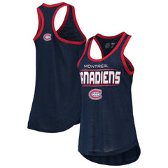 Montreal Canadiens G-III Sports by Carl Banks Women's Showdown Slub Racerback Tank Top - Navy | NHL Clearance