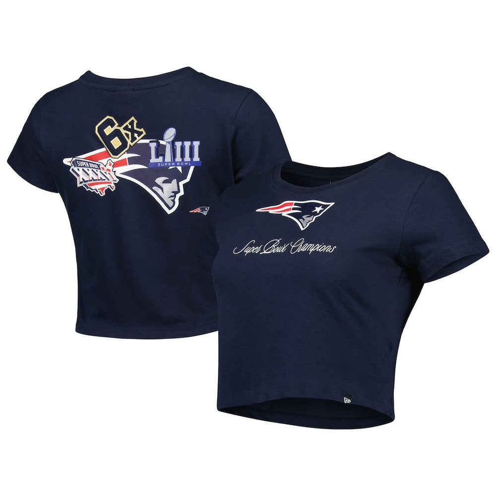 New England Patriots New Era Women's Historic Champs T-Shirt - Navy - NFL