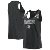 New Era Brooklyn Nets Women's Scoop-Neck Racerback Tank Top Heathered Black