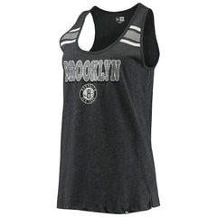 New Era Brooklyn Nets Women's Scoop-Neck Racerback Tank Top Heathered Black