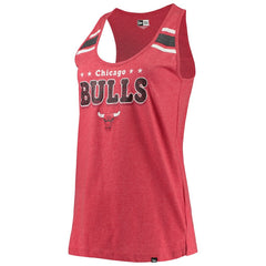New Era Chicago Bulls Women's Scoop-Neck Racerback Tank Top Heathered Red