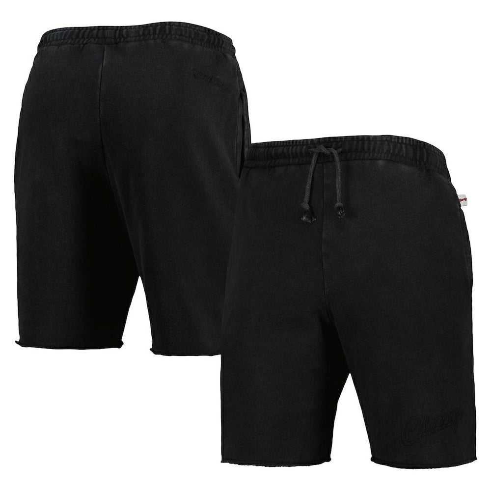 Mitchell & Ness Chicago Bulls French Terry Tonal Fleece Shorts Black