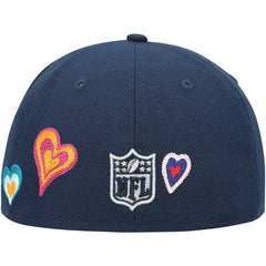 Dallas Cowboys New Era Chain Stitch Heart 59FIFTY Fitted Hat - Navy - NFL