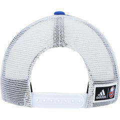 New York Islanders adidas Team Plate Trucker Snapback Hat - Royal/White | Adidas discount