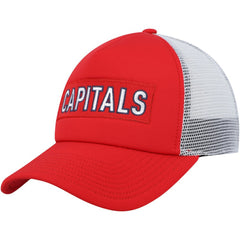 Washington Capitals adidas Team Plate Trucker Snapback Hat - Red/White | Adidas on sale