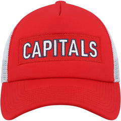 Washington Capitals adidas Team Plate Trucker Snapback Hat - Red/White | Adidas on sale