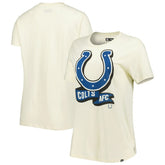 Indianapolis Colts New Era Women's Chrome Sideline T-Shirt - Cream - NFL