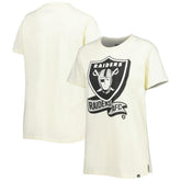 Las Vegas Raiders New Era Women's Chrome Sideline T-Shirt - Cream - NFL